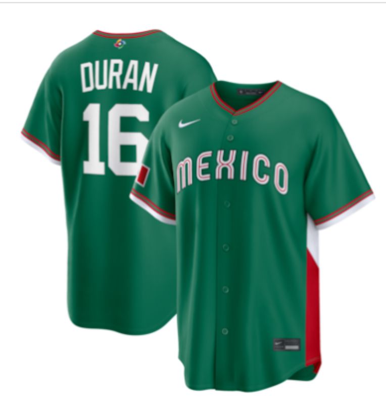 Men 2026 World Cub Mexico #16 Duran Green Game Nike MLB Jersey style 001